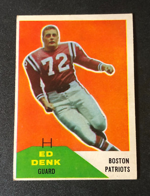 1960 Fleer Football   ED DENK #125 Rookie RC Boston PATRIOTS Cincinnati BEARCAT