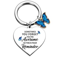 Butterfly Gifts For Women Small Keychains For Women Inspirational Blue