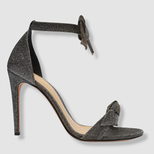  595 Alexandre Birman Womens Gray Clarita Metallic Sandal Shoes Size EU 37/US 7