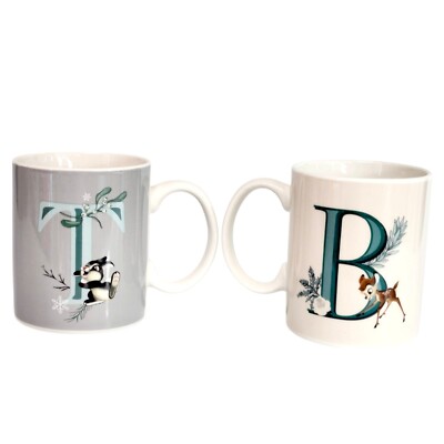 Disney Bambi & Klopfer Alphabet Becher Set Buchstaben B&T Keramik Geschenk Tassen für Tee