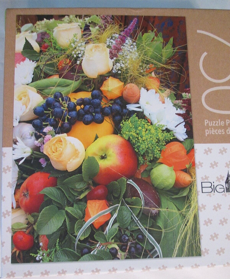 Fruit & Flowers🐭🐭750 Pc.🐭Big Ben Jigsaw Puzzle Complete! 27" x 20" eBay