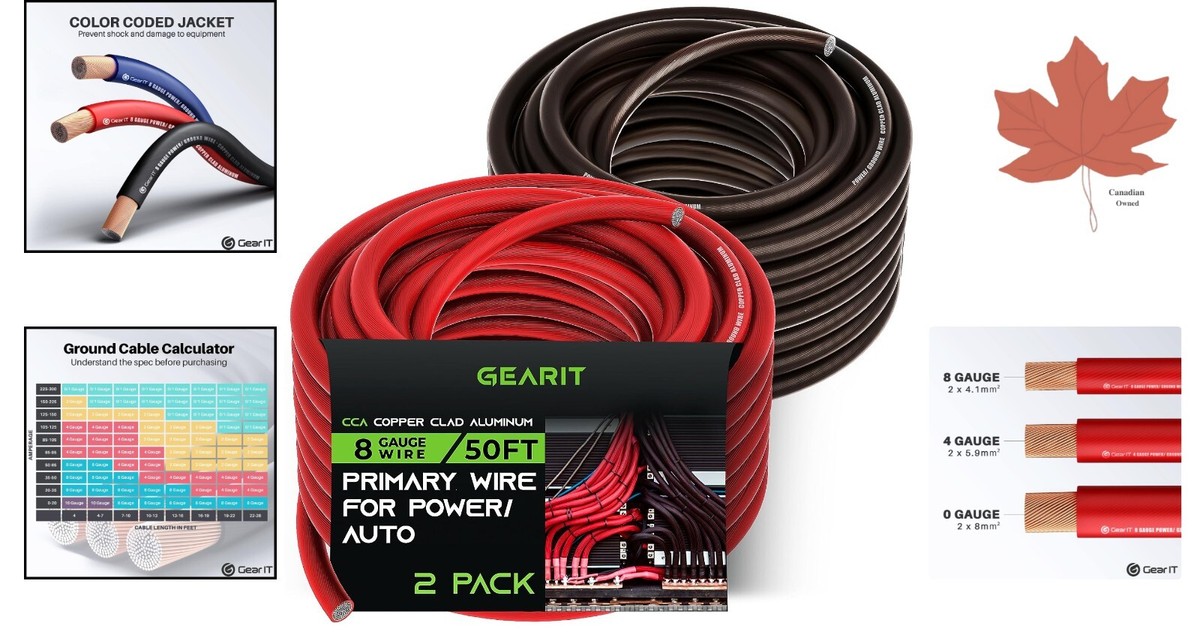 High-Performance Multi-Purpose 8 Gauge Wire - Easy Polarity - 50ft