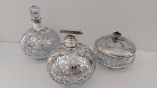 SET DA TOILETTE IN ARGENTO  E CRISTALLO  OVERLAY.     EPOCA 1936-1944 LITTORIO
