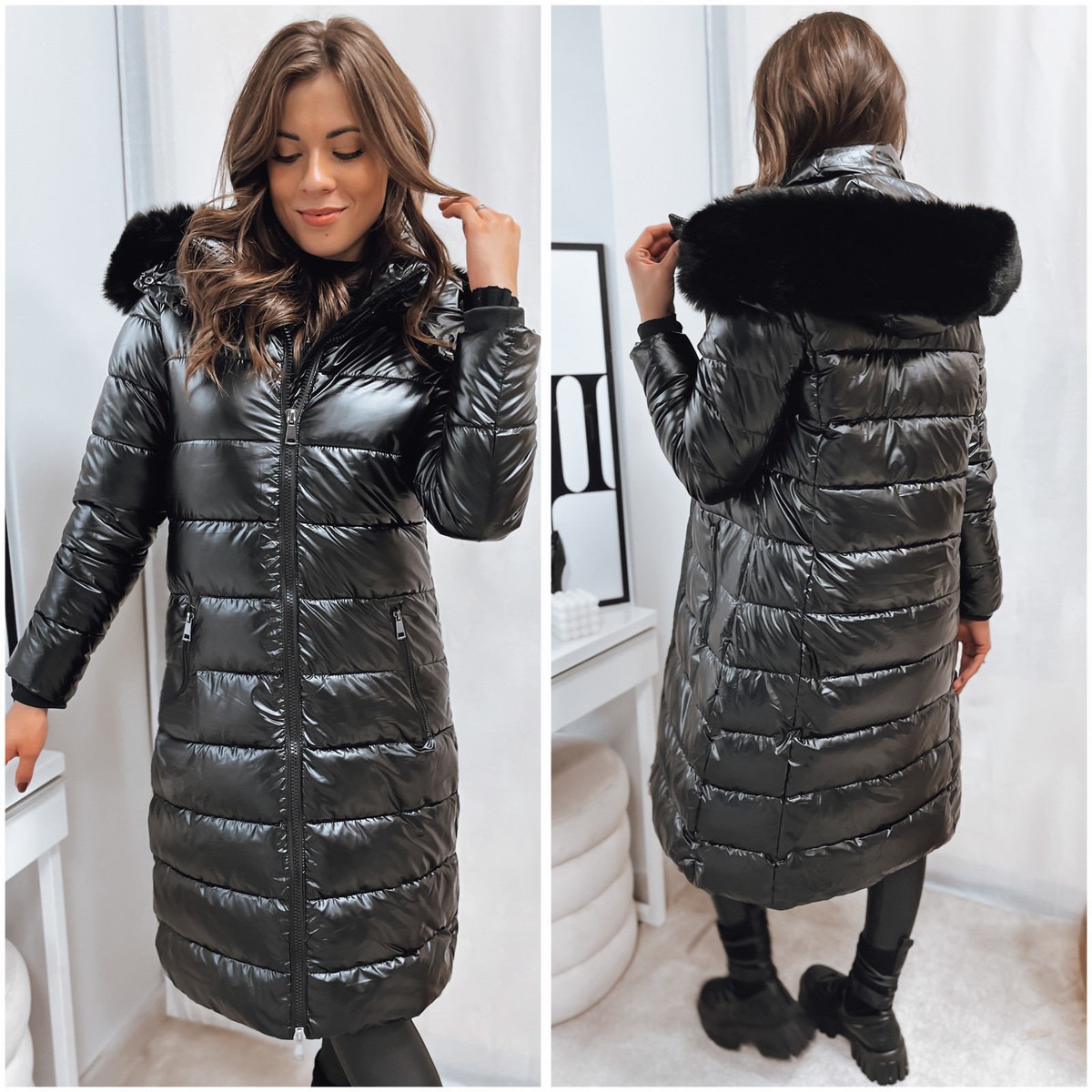 Westen Kik Damen Steppmantel Steppmantel Mit Kragen, Janina Curved