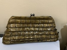 Vintage Moschino PATENT LEATHER Clutch Bag BRONZE COLOR
