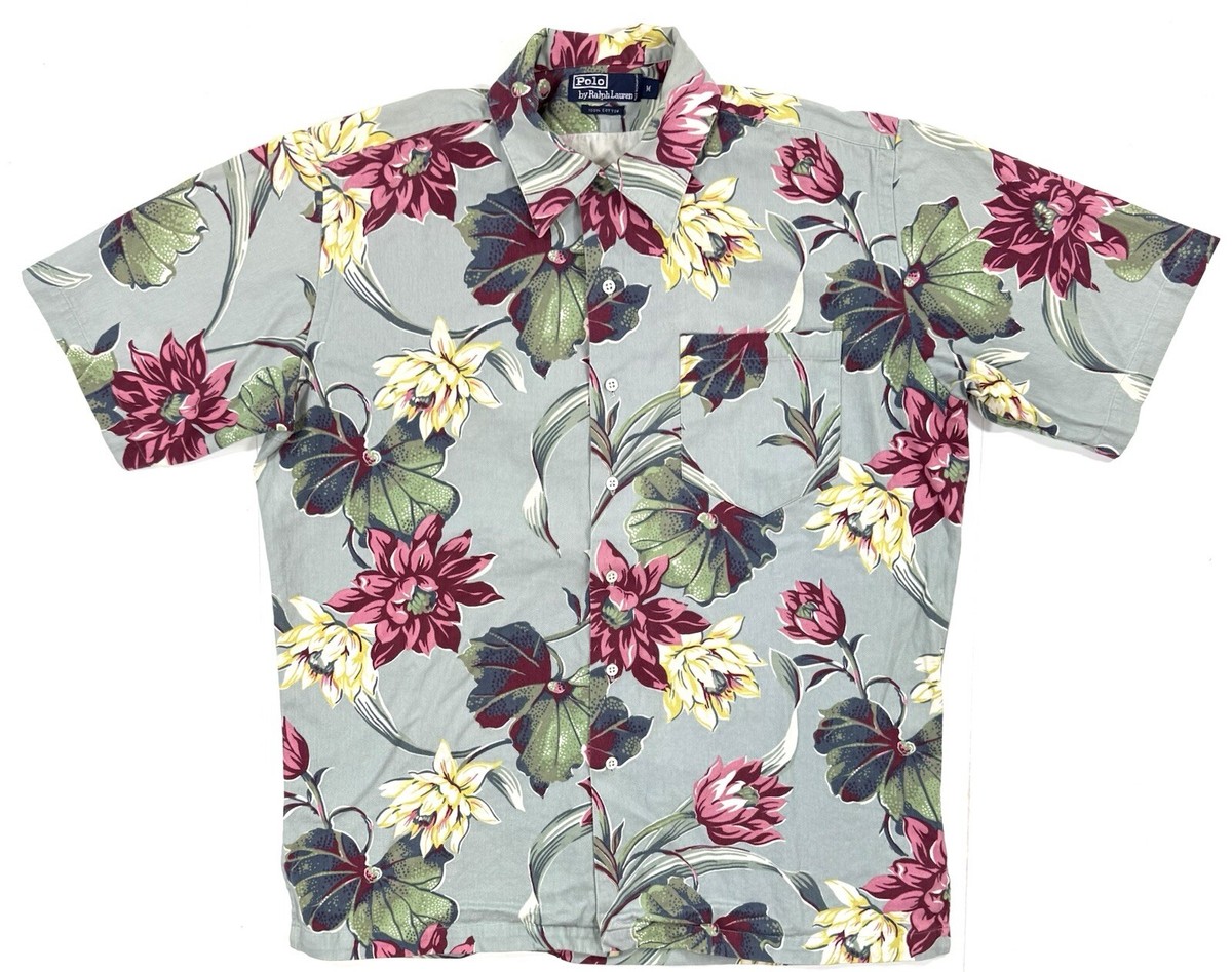 Vintage Polo Ralph Lauren Mens Hawaiian Camp Shirt Size
