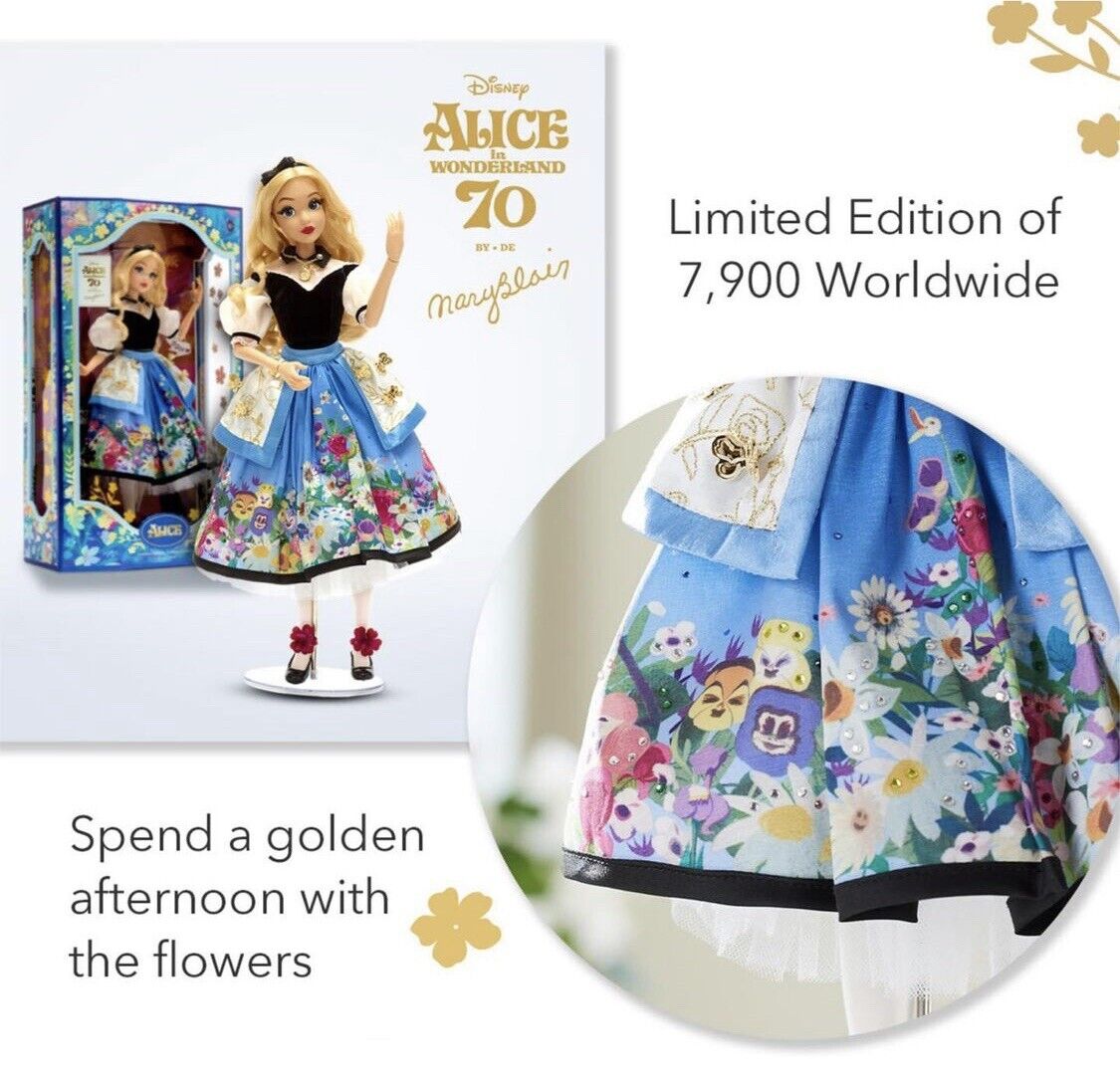 Alice In Wonderland Limited Edition Of 3000 Doll Aniversary