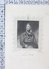 c1850 ANTIQUE PRINT ~ THOMAS GRAHAM BARON LYNEDOCH