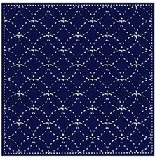 203 - Sashiko Pre-printed Quilt Sampler - Seven Treasures - Yokota 203 - Navy