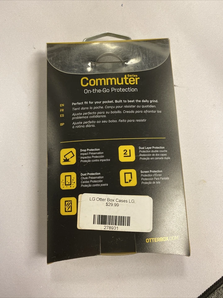 Funda OtterBox Commuter para LG Tribute Duo Tribute 2 - Negra Foto 2 de 2