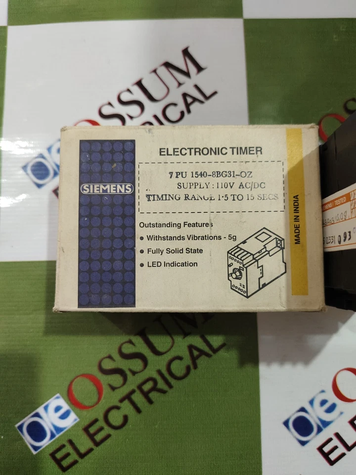 Temporizador de retardo apagado Siemens 7pu1540-8bg31-0z temporizador 1.5s-15s voltaje 110vac/dc Foto 2 de 4