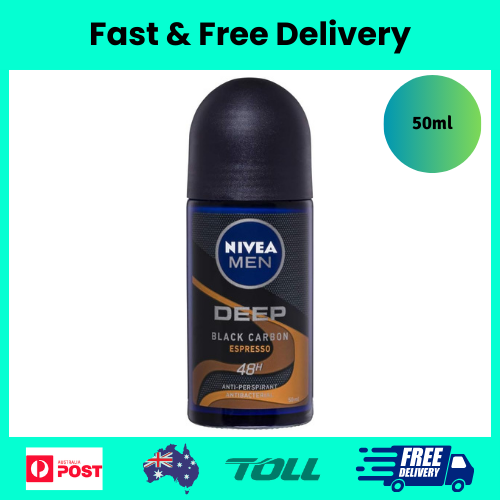 NIVEA MEN Deep Roll On Deodorant (50ml), 48HR Anti-perspirant Deodorant - Picture 1 of 6