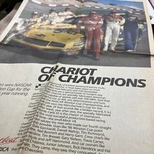 '86 CHEVROLET NASCAR NEWSPAPER AD NASCAR HEROS PERFORMANCE Racing MONTE CARLO SS