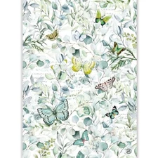 Michel Design Works Butterfly Field Natural Woven Cotton Kitchen Towel 20" x 28"