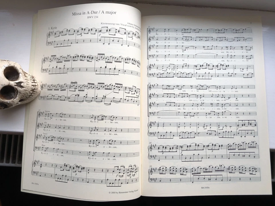 JS Bach: Mass in A - BWV 234 Bärenreiter SATB Vocal Score - Image 3 of 3