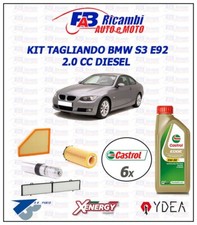 KIT TAGLIANDO BMW S3 E92 2.0 cc DIESEL - 4 FILTRI 6 LITRI CASTROL 5W30
