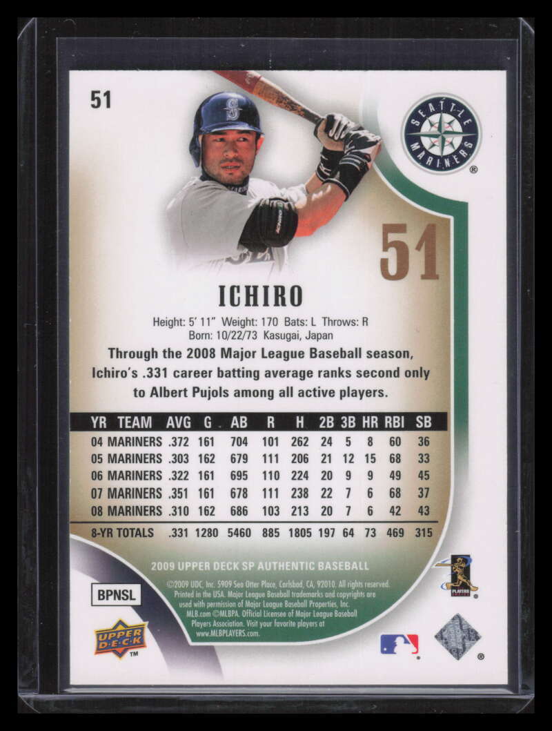 Ichiro Suzuki フィギュア 51 2009 SP Authentic - #51 Ichiro Suzuki | eBay