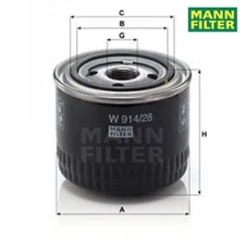 Oil filter Mann filter W914/28 for Iveco Daily IV box Fiat