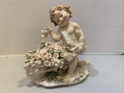 Giuseppe Armani Figurine A World Of Flowers 1474C 1999 Florence Retired And Rare