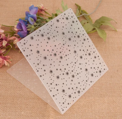 DIY Plastic Embossing Folder Stars Design Scrapbook Card Making DIY Paper Craft