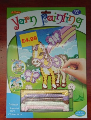 Kinder Pony Bastelset PFERD Garn Kunstset Garnmal Pferde Bastelset Wolle 