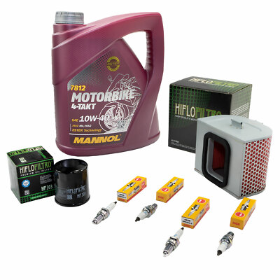 Wartungspaket für Honda CB 750 RC42 F2 92-03 Öl 4L Luftfilter+Ölfilter+Zündkerze