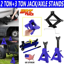 Scissor Jack or Axle Stands Vehicle Car Jack Van Garage Tool Heavy Duty 2-3 Ton
