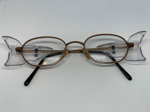Vintage Hudson Z-87 PSS-50 Metal Round EYEGLASSES FRAMES SL-2 BROWN