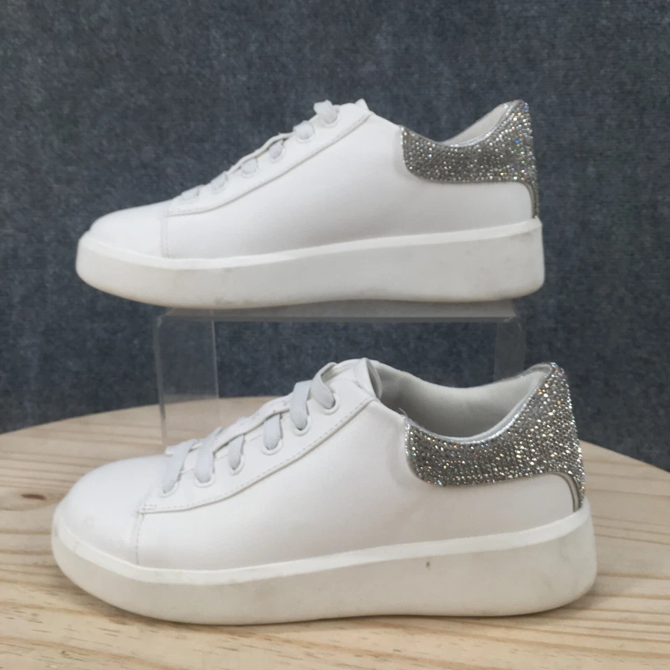 INC International Concepts Shoes Womens 6 M Allen Sneakers White Rhinestone Low - Image 2 of 4