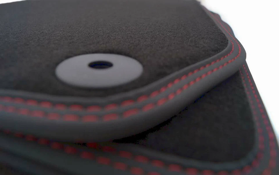 Audi Fußmatten A7 S7 RS7 Premium Velours (4.tlg) Automatten Doppelnaht rot/rot - Bild 2 von 2