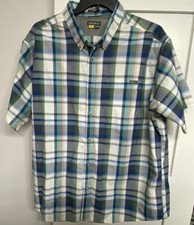 Eddie Bauer Men  s Classic Fit Short Sleeve Button Down Shirt Plaid Size 2XL