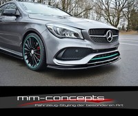 Cup Spoilerlippe Schwarz FüR Mercedes CLA C117 AMG Frontspoiler Spoilerschwert
