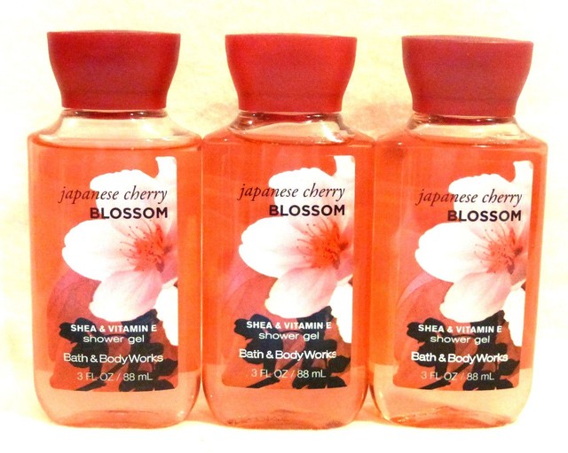 3 Japanese Cherry Blossom Shower Gel Bath & Body Works 3 Oz eBay