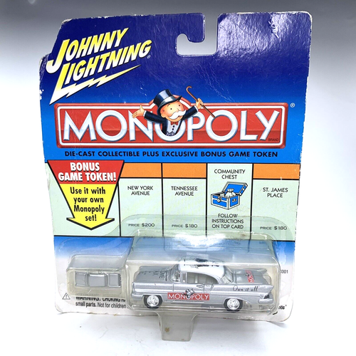 White Lightning – Johnny Lightning Monopoly Grand Prix, Miniature, Neuf