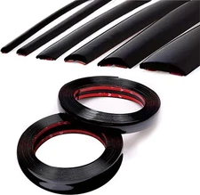 6mm-70mm Glossy Black Car Door Body Bumper Strip Exterior Molding Trim 5-50FT