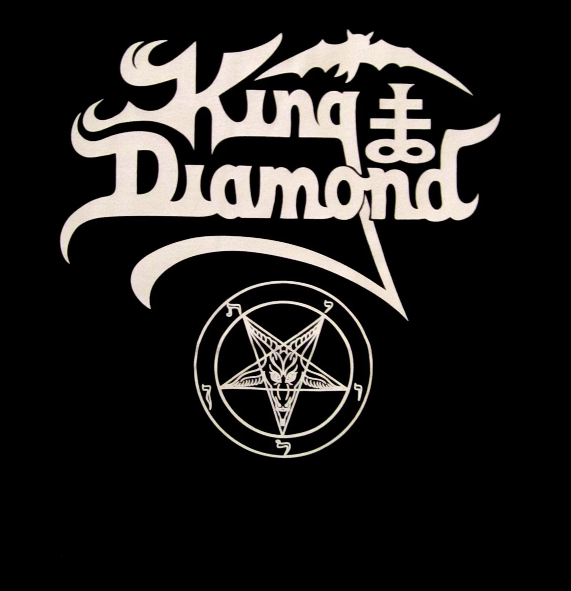 KING DIAMOND cd lgo WHITE PENTAGRAM LOGO Official SHIRT MED New mercyful  fate | eBay