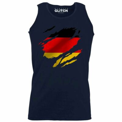 Torn Germany Flag Men's Vest Deutscheland Berlin German Country national