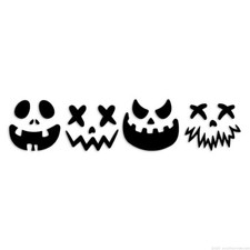 Jack 'O Lantern Halloween - Decal Sticker - Multiple Colors  Sizes - ebn7109