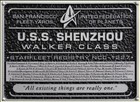 USS Shenzhou NNC-1227 Dedication Plaque Star Trek Eaglemoss Replica Prop *Read*