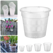 Orchid Pot Clear Flower Planter for Repotting Breathable Plant Nursery Planters