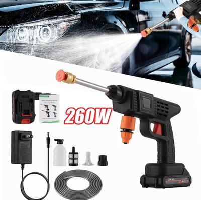 #ad 260W Cordless Pressure Washer Kit Car Electric Portable Pressure Water Spray Gun $28.99