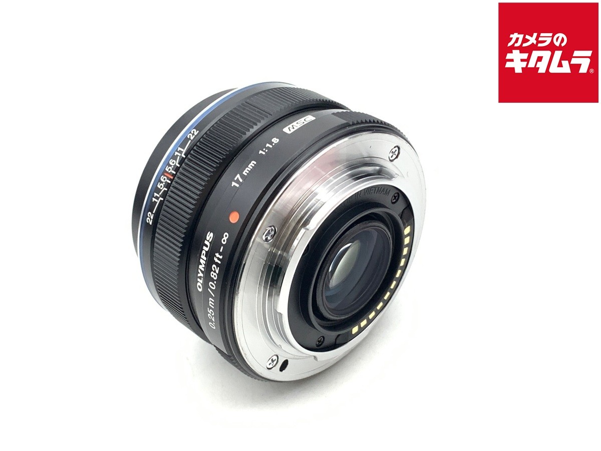 OLYMPUS M.ZUIKO DIGITAL 17mm F1.8 BLACK for M4/3 mount -Near Mint
