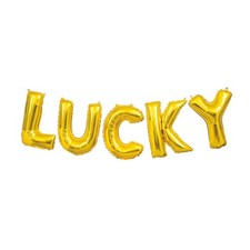 Unique Party Lucky Foil Balloon Banner KitOne Size Gold  SG16882