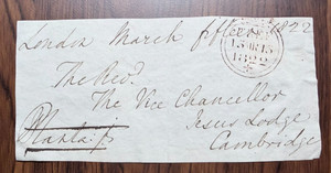 Free frank Joseph Planta (1787–1847) British diplomat (2.5x6.5")