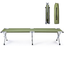 74 x 25 Inch Military Cots Fold Up Sleep Bed Hiking Fishing Travel Camping Cot