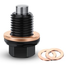 M14 x 1.5 Magnetic Oil Drain Plug T6 Aviation Aluminum with Red Copper Crush ...