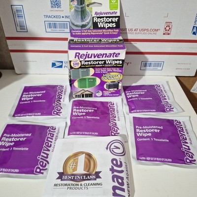 Rejuvenate 5 Restorer Wipes Indoor Outdoor Multi Surface Vinyl Pastic Stone Meta