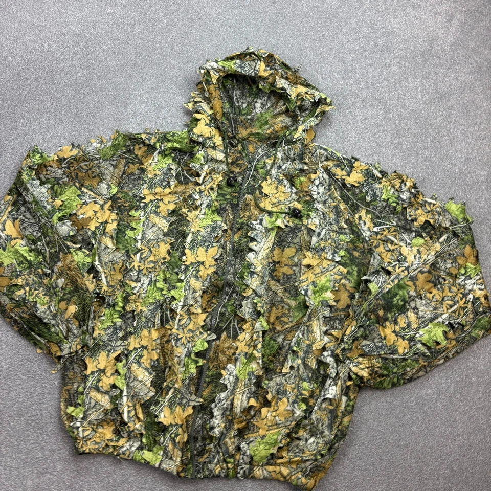 RealTree Jacket Womens Large Brown Workwear Camo Hunting Ghillie Hood Lady - Image 2 of 4