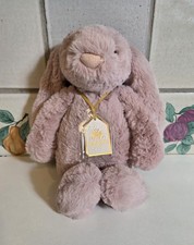 Jellycat MEDIUM Original Bashful Luxe Rosa Bunny Authentic New with Tags