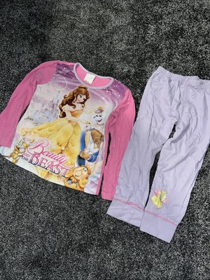Disney Princess Belle Beauty the Beast Girls Long Pyjamas 5/6